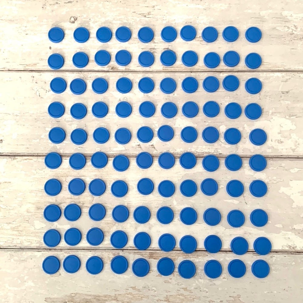 Learning Resources Counting Discs 100pc Set Educational Round Counters Set Blue